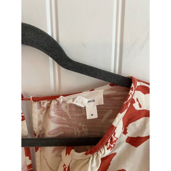 Anthropologie Somerset‎ Terracotta Floral Wide-Leg Jumpsuit Size M - Picture 4 of 7